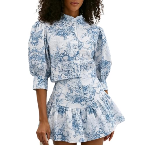 Floral Print Ruffled Set
