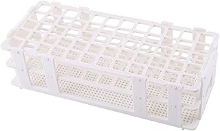 60 Holes Test Tube Rack Holder, 3 Layers Design, Durable Plastic with Easy Installation, White for 16mm Test Tubes