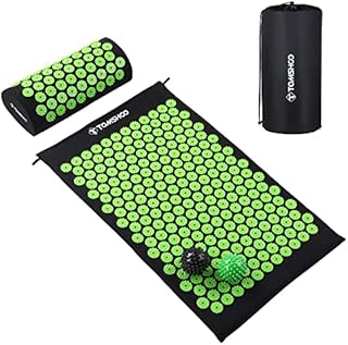 TOMSHOO Acupressure Set, Acupressure Mat and Pillow with 2pcs Massage Balls- Pain Relief