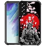 FKBRCL4U for Samsung Galaxy S21 Case, Sakura Japanese Samurai Pattern Graphic Design Girl Boy Soft Silicone Hard Acrylic Shock Protection for Samsung Galaxy S21