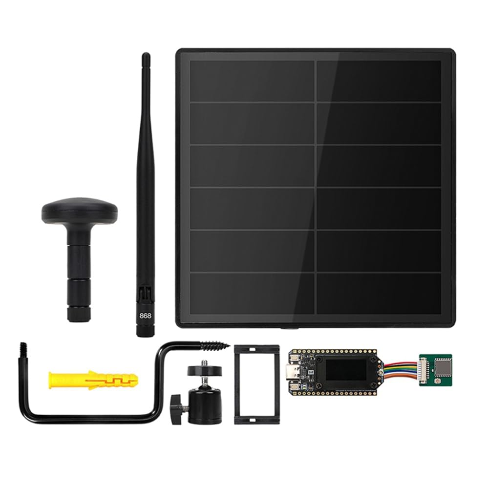 Jnchdghwa As Shown D5l Solar Repeater Lora Node Heltec Wifi Lora 32 V4 Mesh Network With Gps Module Compatible Meshcore Meshtastic