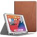 Produktbild TiMOVO Hülle für Neu iPad 8. Gen 2020/7. Gen 2020 10,2 Zoll, PU Leder Geschäftshülle Apple Pencil Halter Kartenfach Auto Schlaf/Aufwach Mehrfachwinkel für iPad 10.2-inch Retina Display - Braun
