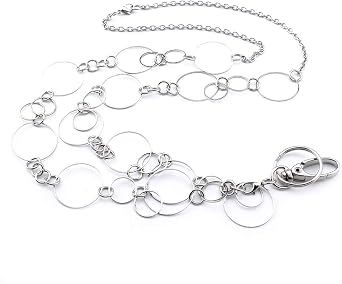 Fashion Lanyard for Keys Badge Lanyards for Women ID Necklaces Badge Holder Stainless steel chain