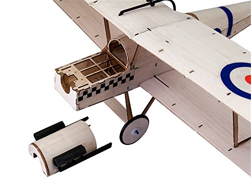 Avión RC de madera de balsa SE5A Park Fly con ala volante Micro Indoor K0401 3