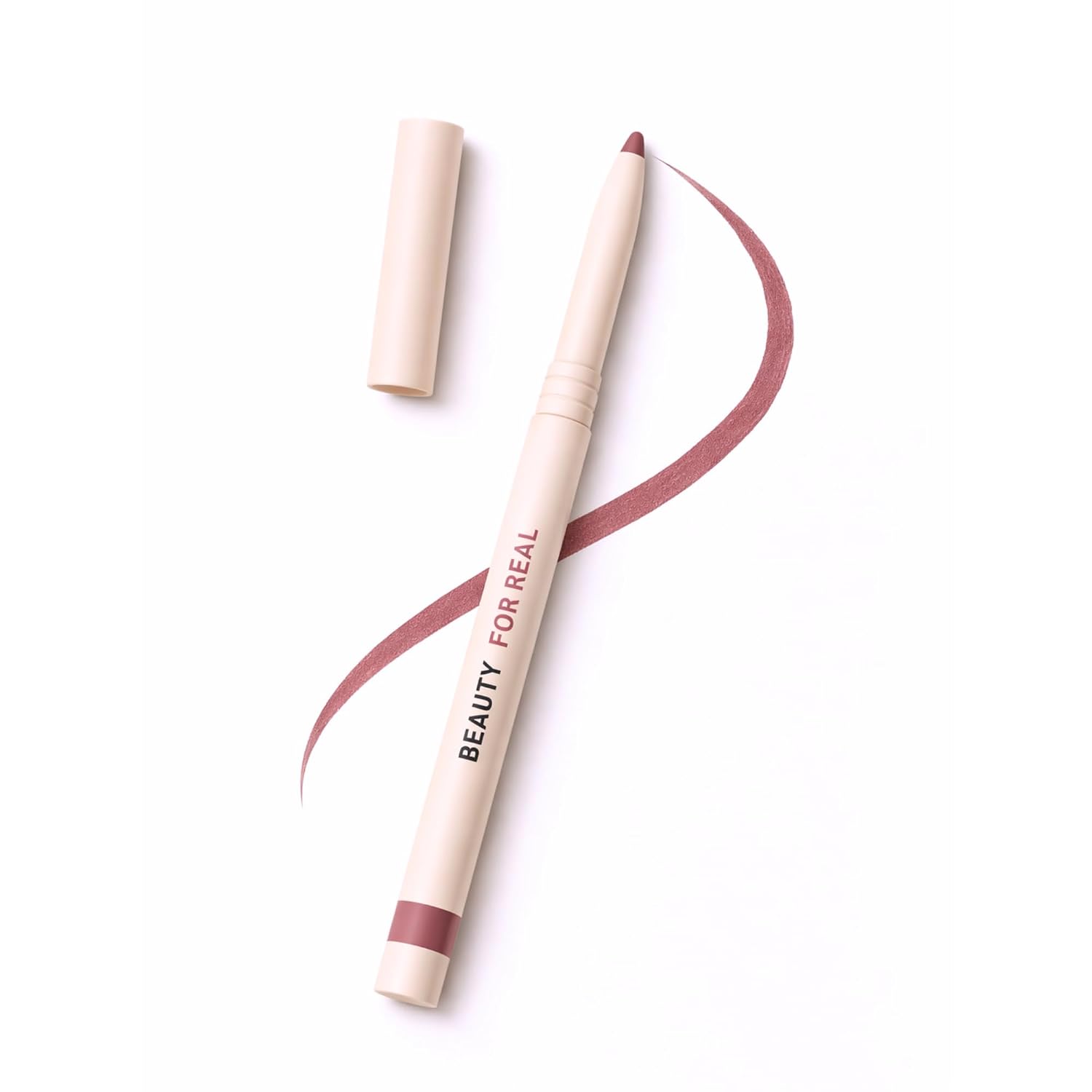 Beauty For Real D-Fine Lip Liner Pencil, Universal Warm - Universal, Long-Wear Shade - Define, Enhance & Perfect Lip Shape - Creamy Texture for Easy Application - No Sharpener Required - 0.012 oz