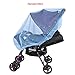 Baby Pushchair Net Cover Soft Mesh Buggy Cover for Strollers Universal Fit Portable Safety Net (Blue)