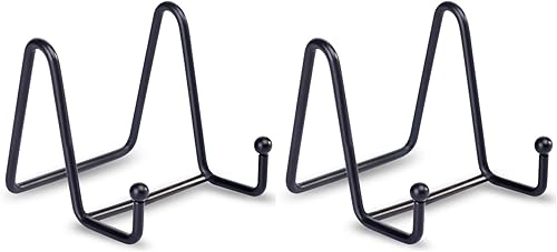 LIONWEI LIONWELI Soporte de exhibición decorativo negro del caballete del soporte del marco de la imagen del soporte de la placa