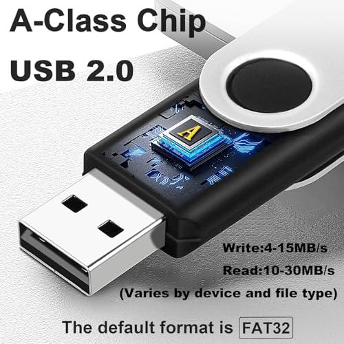 Image of 8GB Flash Drive 10 Pack Bulk USB Flash Drives, USB2.0 Thumb Drive USB Stick for Data Storage Backup, Jump Drive Pen Drive Zip Drive Memory Stick with Indicator, USB Storage Flash Drive Swivel Design