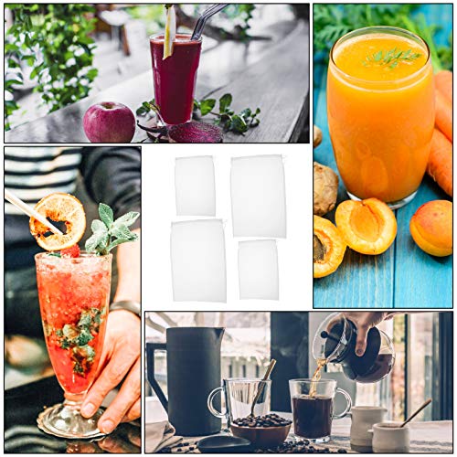 Hemoton 4 peças de saco de leite de nozes de malha fina de nylon com coador para amêndoa, coco, iogu