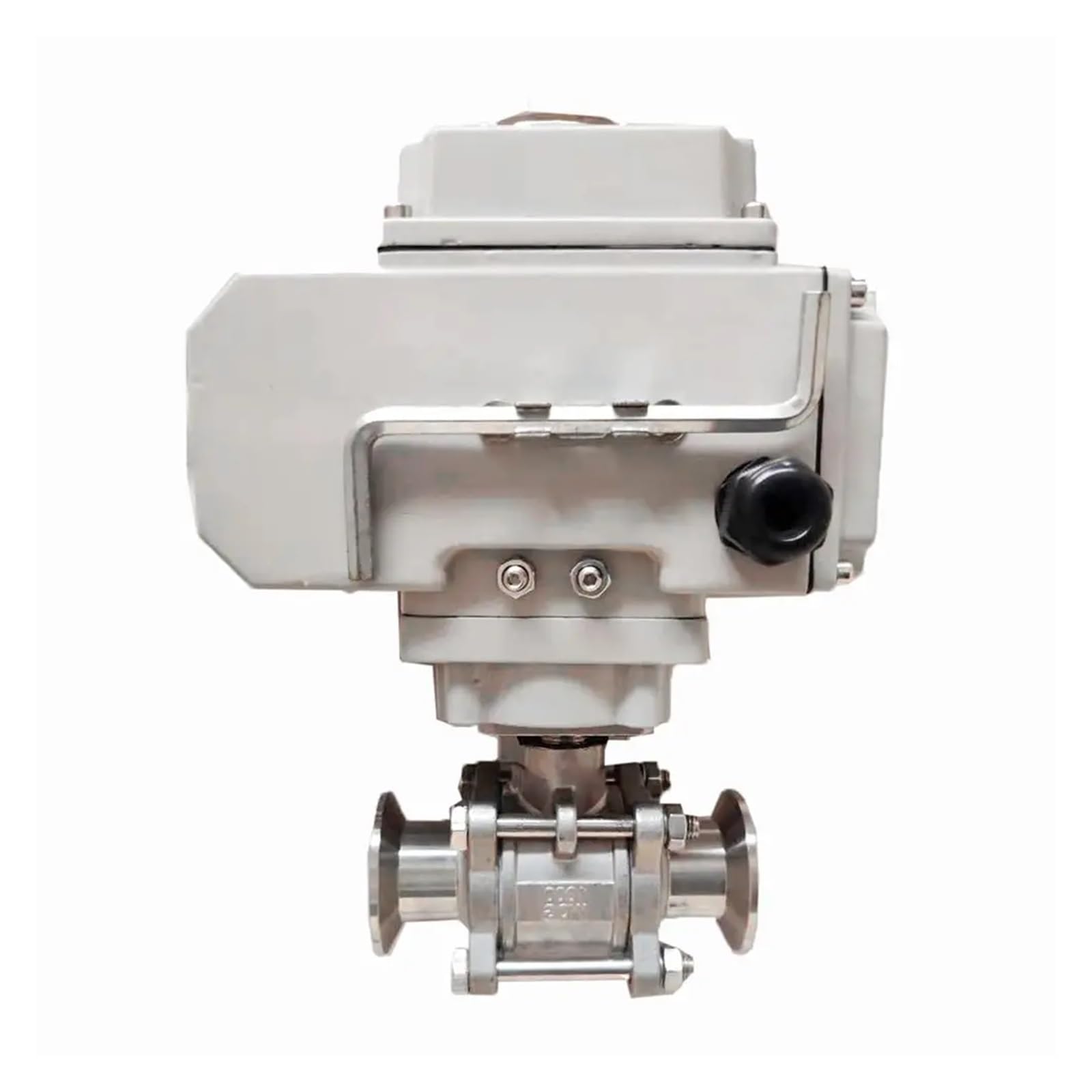 DN15 Φ19 Stainless Steel High Platform Motorized Ball Valve 220VAC Tri-Clamp Ferrule Type Electric Valves(220VAC)