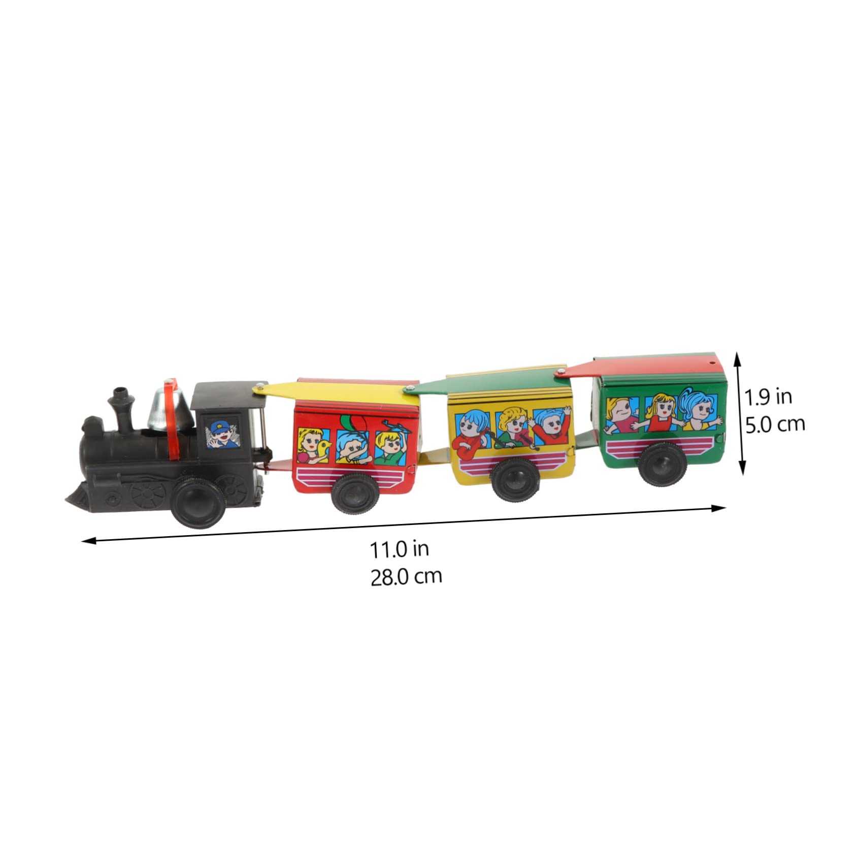 FOYTOKI Wind Up Train Retro Clockwork Plaything for Home Decor Creative Tabletop Decoration Engaging Activity for Boys Present for Friends Family