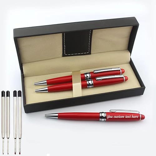 2 bolígrafos personalizados con nombre grabado gratuito con lápiz capacitivo, regalos personalizados para cumpleaños, bolígrafos personalizados para