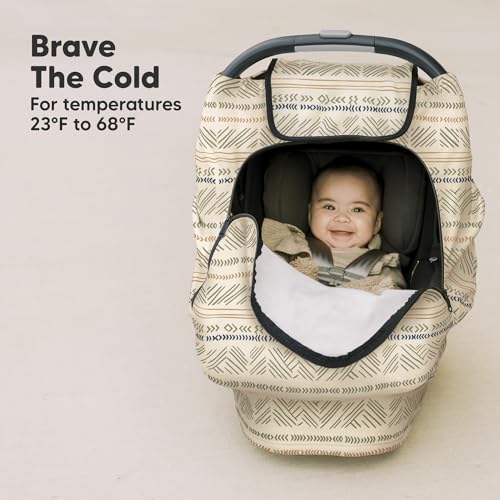 Image of KeaBabies Winter Car Seat Cover Baby, Newborn - Universal Fit Infant Carseat Covers Baby Girl, Boy, Breathable, Lightweight Blanket, Easy to Use Stroller Canopy, Rain, Wind, Sun Shade (Maya)