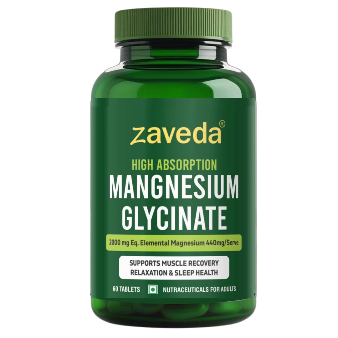 Magnesium Glycinate Tablets, High absorption Magnesium supplement Supports Sleep, Stress & Muscle Recovery, 60 Tablets-image-13