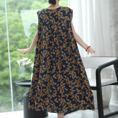 Robe d'été décontractée à coupe fluide et motifs imprimés colorés