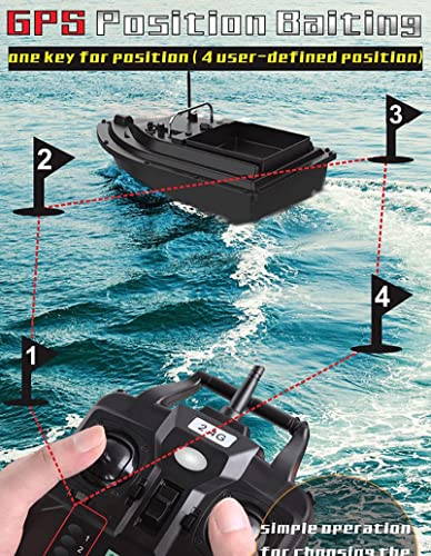 Bateau de pêche télécommandé idéal pour l'amorçage nocturne des carpes