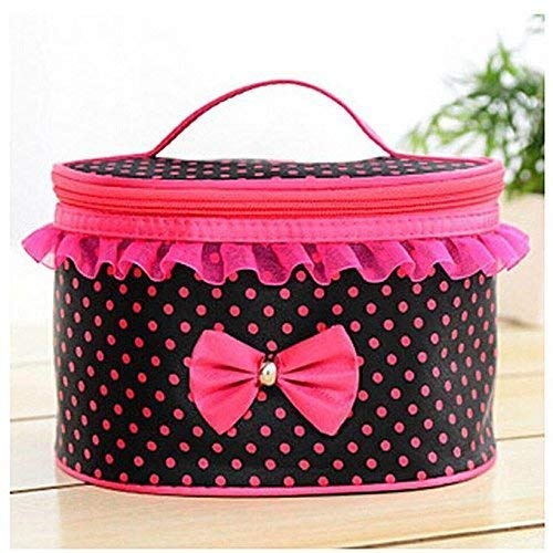 Bag Bow Section Cosmetic Bags Round Handle Large Capacity Storage Bag Women Multi Function Travel Makeup Case Pouch Toiletry Organizer.-image-12