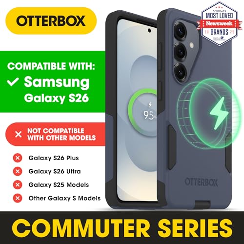 Image of OtterBox Samsung Galaxy S26 - Commuter Series Magnetic Case - Coronet Night | 3X Military Drop Protection - Dual-Layer Design - Magnetic Fast Charge - Raised Edges - Port Covers