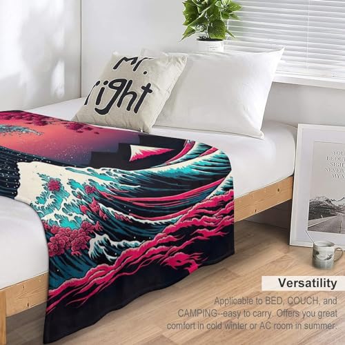 Couverture douce en flanelle de luxe Japan Art 180×200cm - 7