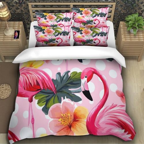 Parure de lit 3 pièces microfibre douce anti-plis pour grand lit