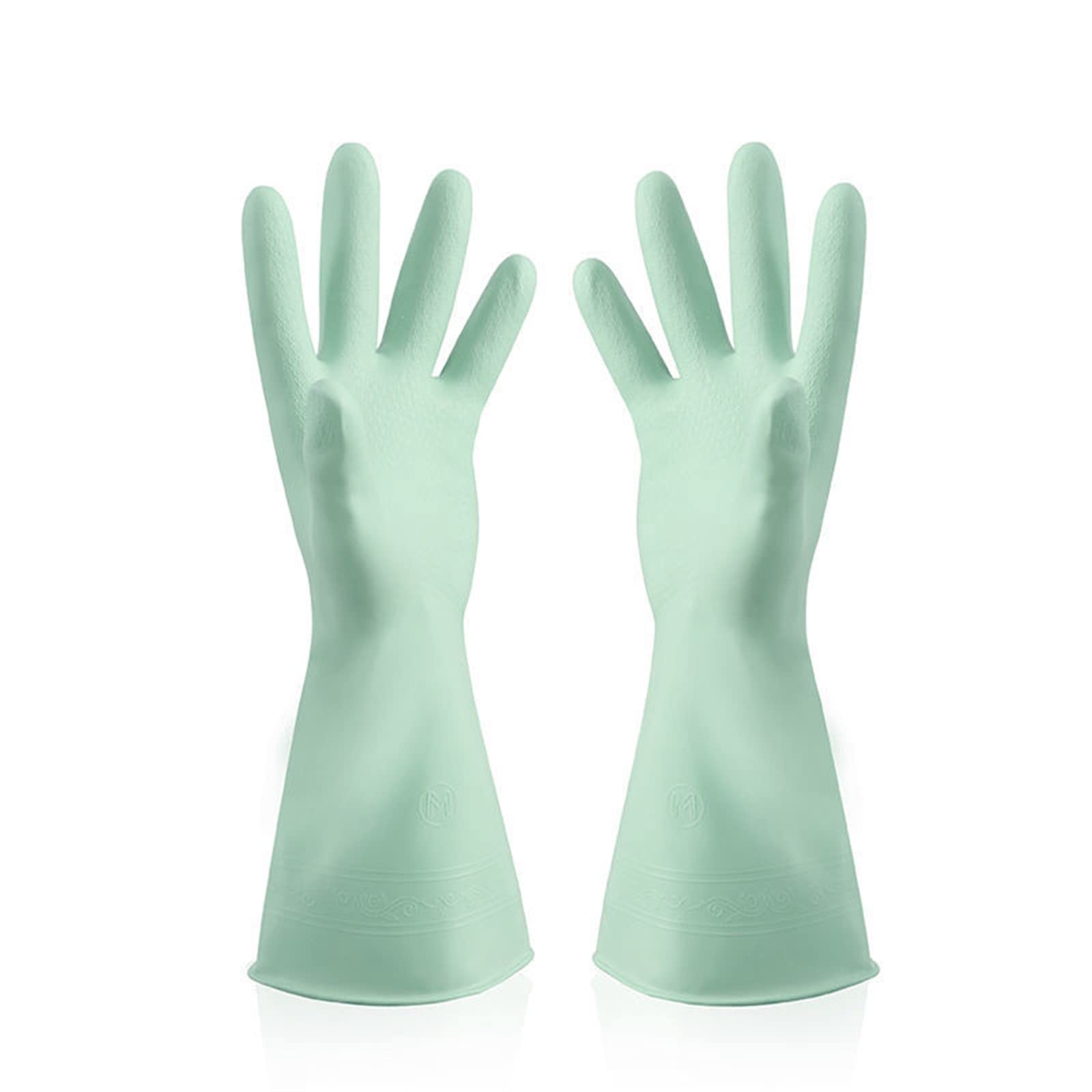 Guantes domésticos de lavado de caucho impermeable Household Dishwashing Gloves Durable Dishwashing Rubber Plastic Waterproof Rubber Latex Thin Kitchen Cleaning(Roze)