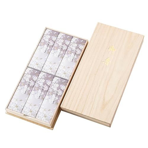 お仏壇のはせがわ 線香 進物線香 宇野千代 淡墨の桜 桐箱 6箱入 ギフト 贈答 送る 贈る 香り 桜 さくら サクラ 花 うのちよ お供え 御供 喪中御見舞 喪中見舞い 喪中はがき 寒中見舞い お盆 お彼岸