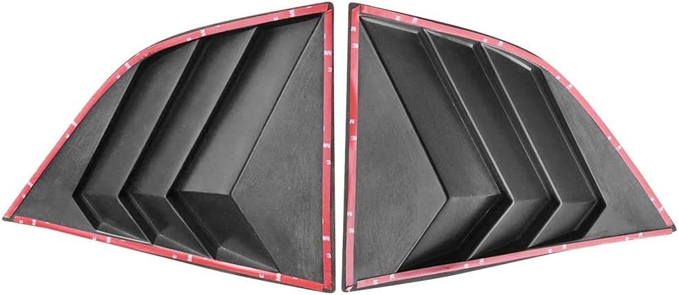 IKON MOTORSPORTS, Window Scoops Compatible with 2008-2023 Dodge Challenger, XE V3 Style Matte Black Window Louver Sun Rain Shade Wind Shield Vents Guards PP, 2009 2010 2018 2019 2020