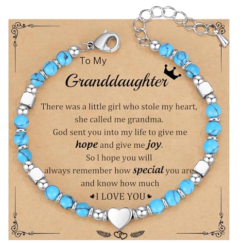 Christmas Gifts for Women, Stocking Stuffers for Teens Beaded Bracelets for Women Gifts for Mom Christmas Gift Mothers Day Gift for Grandma Daughter Bonus Mom Nature Stone Bead Bracelet Graduation Jewelry for Her 2026