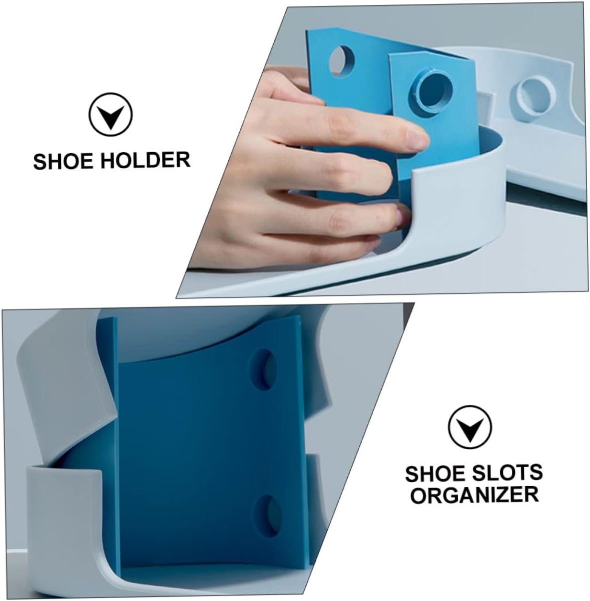 Double Layer Adjustable Slipper Rack Holder Space-Saving Shoe Slots Organizer for High-Heeled Shoes and Slippers Design for Bedroom and Closet Use