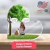 Gossby Personalized Heart-shaped Dog Memorial Acrylic Plaque - Custom Dog Remembrance Gift For Dog Mom With Design, Name - Dog Memorial Gift For Women Dog Lover - Gifts For Her - No Quote - Girl 1 Dog