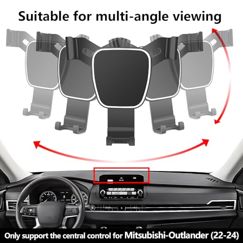 Lunqin Car Phone Holder For Mitsubishi Outlander 2022 2023 2024 Es Se Special Edition Black Edition 8-Inch Screen Auto Accessories Navigation Bracket Interior Decoration Mobile Cell Phone Mount Case thumb #4