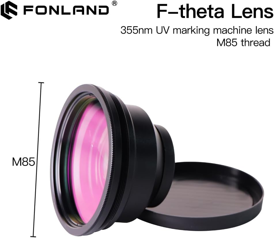 355nm UV F-theta Lens 110 * 110/150 * 150/175 * 175/220 * 220/300 * 300mm Working Area M85 Mount Thread for UV Galvo Marking Machine