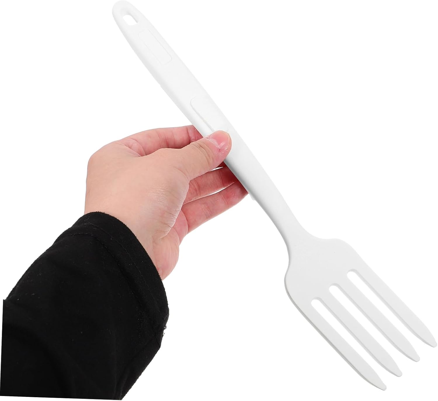 Silicone Pasta Fork Heat Resistant Portable Cooking Tool White