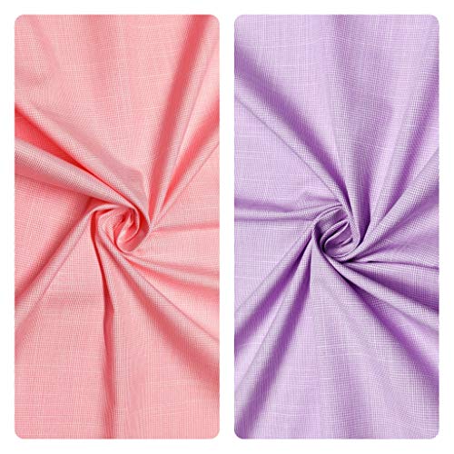 Image of JHABAK'S Unstitched Polycotton Giza Cotton Shirt Fabric For Men - Combo Pack of 2-1.60m Shirt Cloth Piece - 58 inch Width