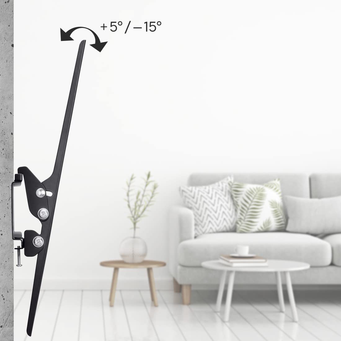 Hama Supp. Parete TV inclinabile, 191 cm (75"), fino a q. 60 kg