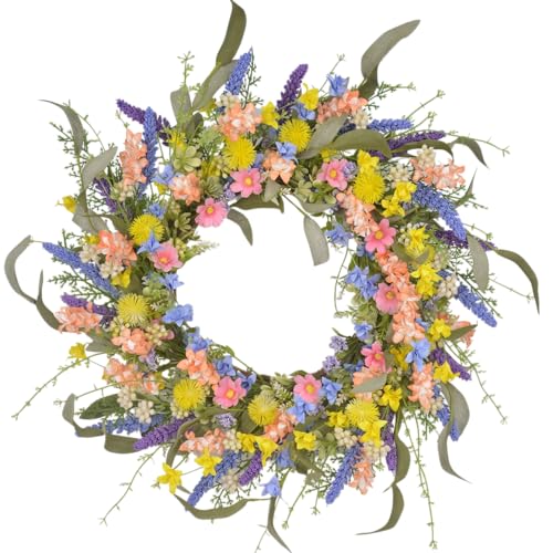 LuBlomy Spring Summer Wreaths for Front Door, 21