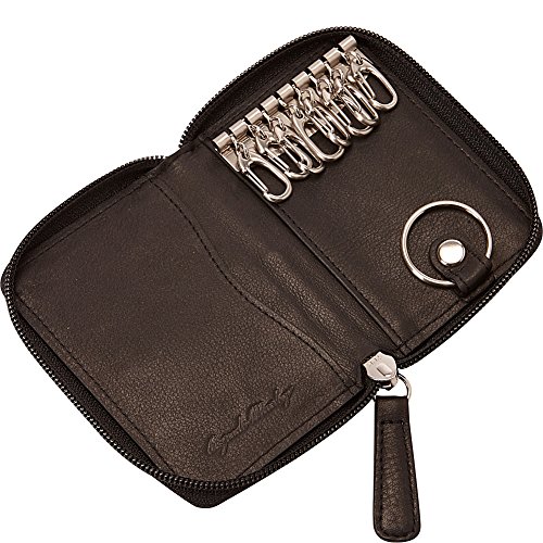 Eight Hook Zip Key Case with Valet, Brandy, One Size2