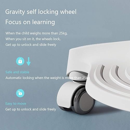 Miniatura 16 de FCD Escritorio ergonómico de madera de altura ajustable para niños con silla, mesa de dibujo, estación de computadora, estantería integrada