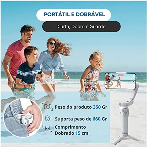 Gimbal para celular Estabilizador Portátil Dobrável 3 Eixos Profissional L7Cpro Smartphone Android I