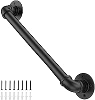 Vista 14 de Willstar Pasamanos de Escalera Industrial de 1 Pie Barra de Tubería Antideslizante Riel de Pie Montaje en Pared Riel de Escalera Vintage Barra