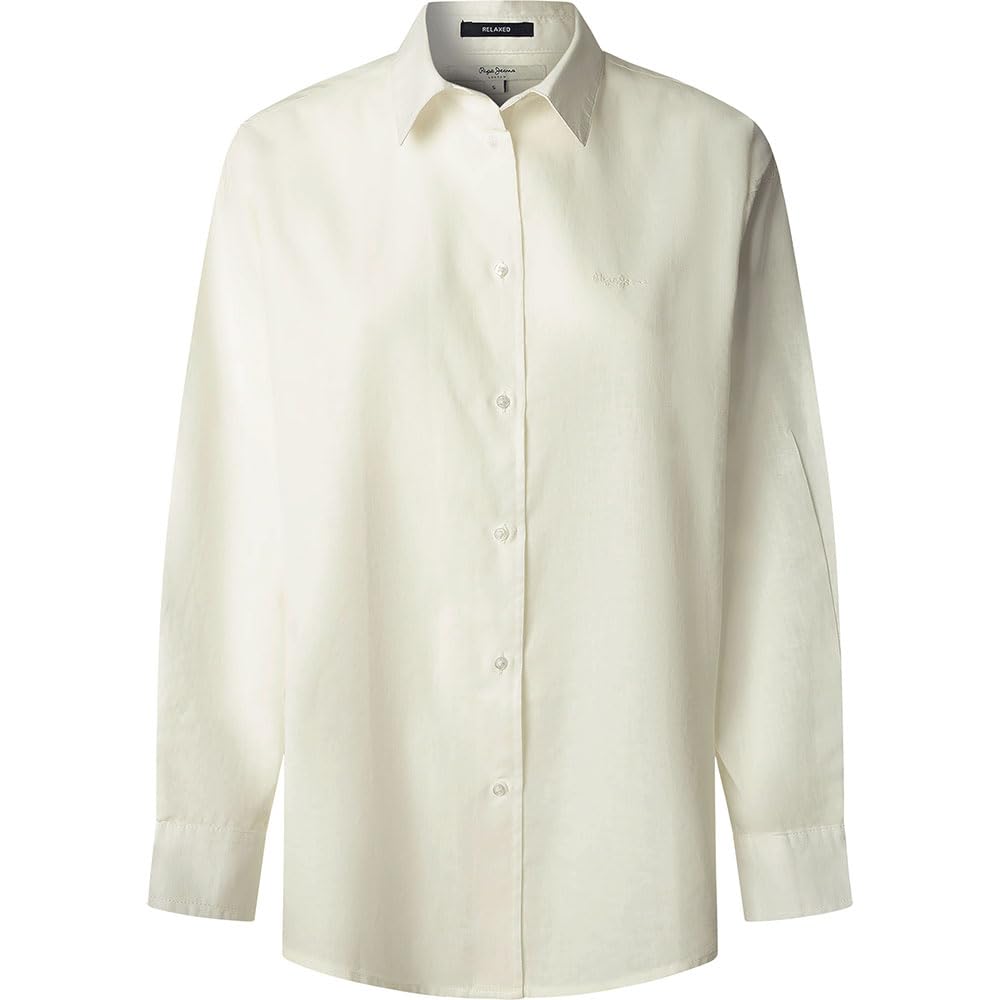 PEPE JEANS Bernadette Long Sleeve Shirt S White