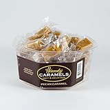 J Morgan Confections Heavenly Caramel | Pecan Flavor | 45 Count Tub | Gourmet Soft and Chewy Butter Caramel Candies | Hand-Crafted Golden Treats