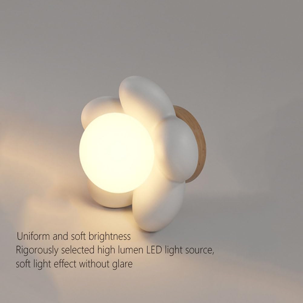 Applique LED per Interni da 15 W Lampada da Parete a Forma di Fiore 3 Colori Lampada da Comodino Luce da Parete Floreale Lampada da Notte per Bambini Illuminazione da Parete G9,Bianca