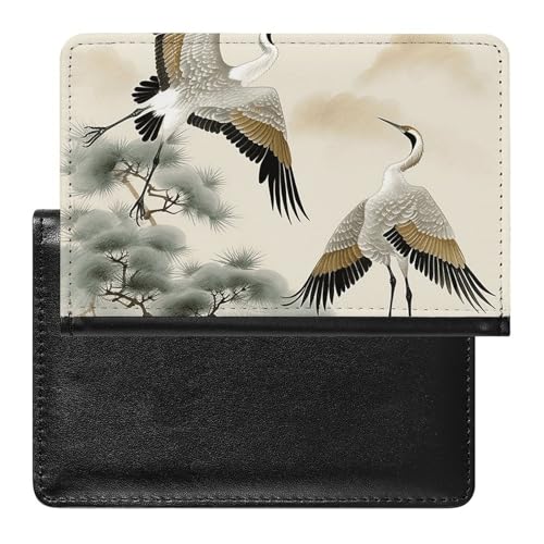 Porte-passeport Peinture traditionnelle - Portefeuille de voyage chic