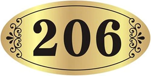 Placa personalizada para número de casa, placa de acrílico para puerta y habitación, para hogar, oficina, hotel, apartamento (3-5 números) - 7.9 x