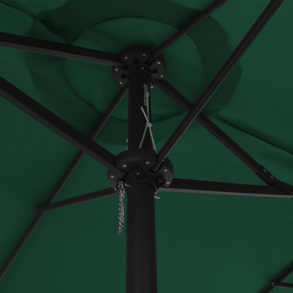 vidaXL Garden Parasol with Double Top and Cross Base Patio Sunshade Outdoor