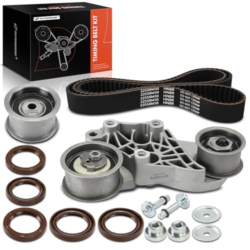A-Premium Engine Timing Belt Kit Compatible with Cadillac, Saab & Saturn Cars - CTS 2003-2004, 9-5 1999-2003, L300 2002-2005, LW300 2002-2003, Vue 2002-2003 - 3.0L 3.2L by A-Premium - Used condition - US$92.65