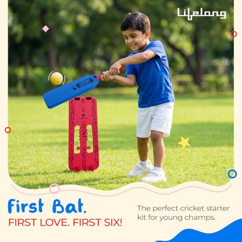 Image of Lifelong Foam Cricket Bat Set Combo for Kids | Bat Ball Wicket Set | Easy Grip Handle | Soft Non-Toxic EVA Foam | Indoor Outdoor Cricket Kit | Toddler Cricket Set for Kids 1-4 Years