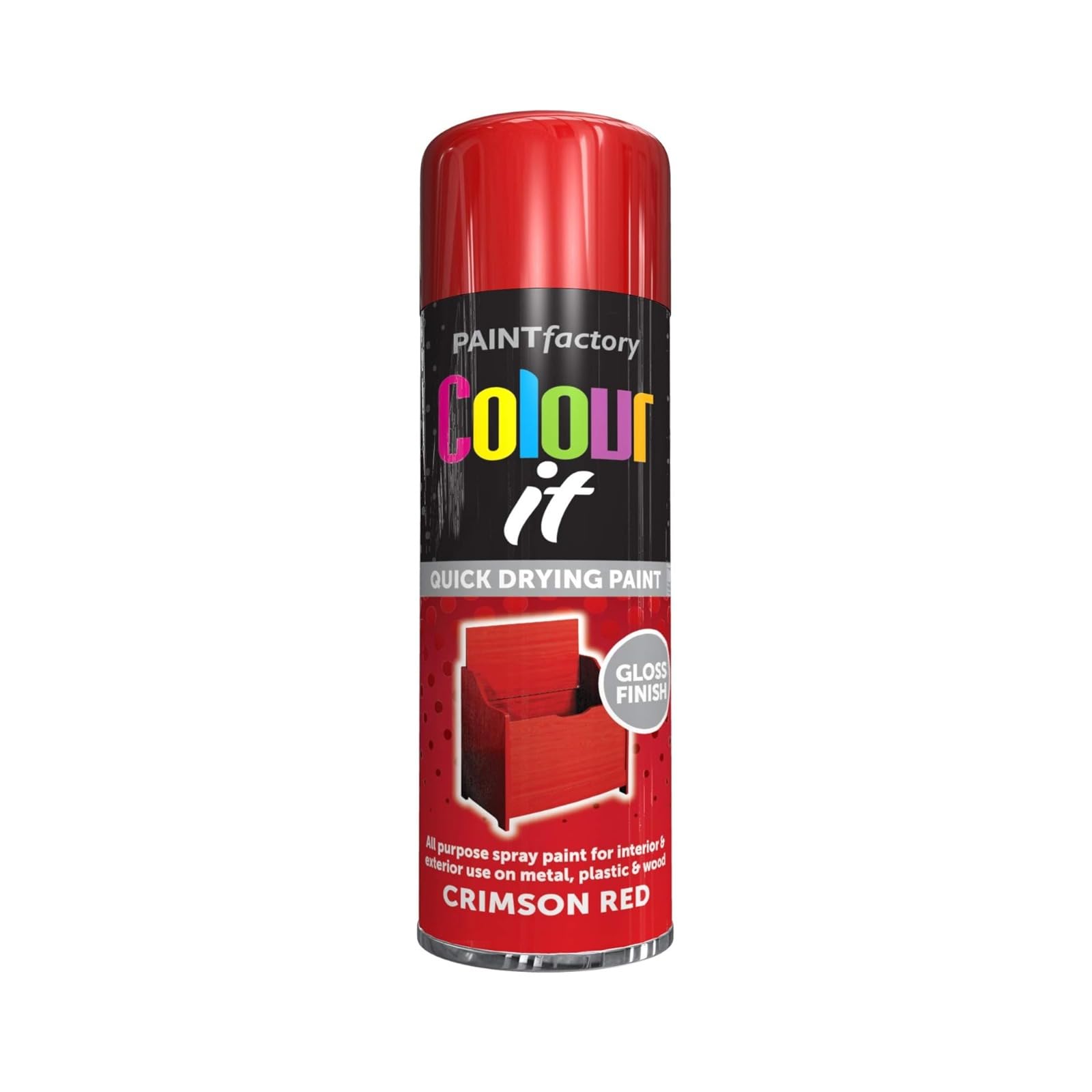 PEBBLE HUG Crimson Red Gloss Spray Paint, Vibrant, High-Gloss Finish, Cost-Effective, Long-Lasting, Durable, Easy-To-Use, Perfect for DIY Enthusiasts, 250ml (1 Pcs)