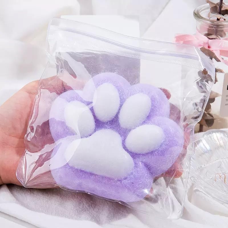 Squishy Patte De Chat Géant – Anti-stress En PVC Souple – Améliore Concentration – Pour Tous âges – Jaune, Avec Boîte De Rangement